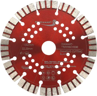 Immagine prodotto di PRODIAMANT Disco diamantato da taglio 150 mm per calcestruzzo, Universal Pro12