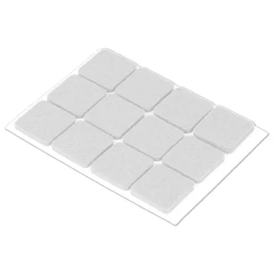 Produktbild von Metaltex 297254014 Filzgleiter quadr. 2x2cm, weiß (12er Pack)