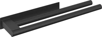 Obrázek produktu pro vidaXL Držák ručníků černý 40 x 9 x 4 cm nerezová ocel
