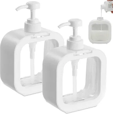 Image de Lot de deux flacons de savon de 500 ml pour la maison et la salle de bains.