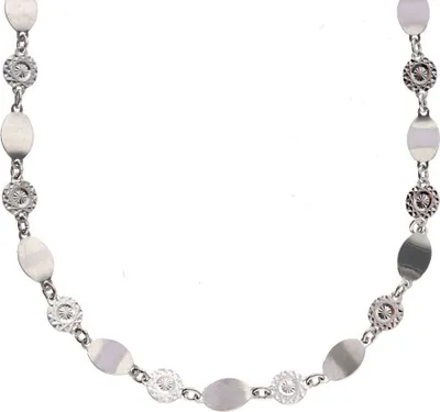 Produktbild von Kette Collier echt Silber 925  rhodiniert 45 cm