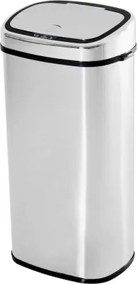 Obrázek produktu pro Automatický odpadkový koš z nerezové oceli, 50 l, stříbrný