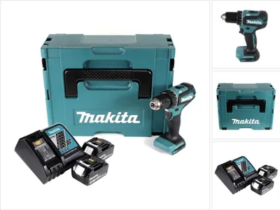 Image de Perceuse-visseuse sans fil Makita 18V | 2x 3,0 Ah batteries + chargeur en MAKPAC