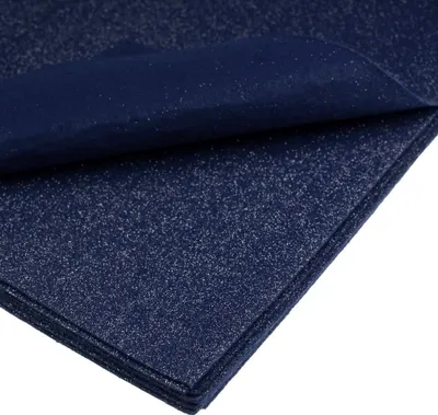 Produktbild von Bastelfilz mit Glitzer 30x40cm Dekofilz Filzplatten Filzstoff 1mm, marineblau