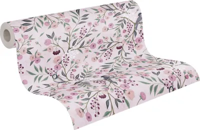 Produktbild von A.S. Création Blümchen-Vliestapete – Bunt, Rosa, Lila – 10,05 x 0,53 m