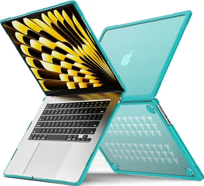 Produktbild von Mobigear Shockproof Pro MacBook Air 15 Zoll (2023-2026) Hardcase Hülle MacBook Case - Grün - Model A2941 / A3114 / A3241 / A3448
