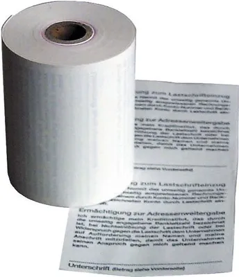 Produktbild von Veit 20990020 Thermorollen für Registrierkassen - 1-fach, 57 x 39 x 12 mm, 18 m, EC-Cash mit Einzugsermächtigung
