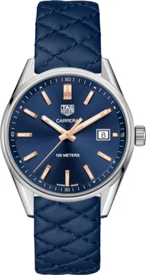 Zdjęcie produktu dla Zegarek damski Tag Heuer Carrera WAR1112.FC6391 srebrno-granatowy