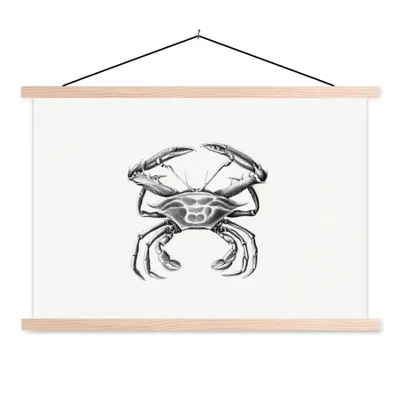 Produktbild von MuchoWow® Textilposter Ernst Haeckel - Jahrgang - Kunst - Krabbe 60x40 cm mit holzfarbenen Rahmen - Bilder