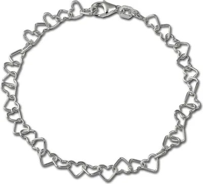 Image de SilberDream Bracelet 19cm en argent sterling 925 coeur femme bijoux SDA2119J