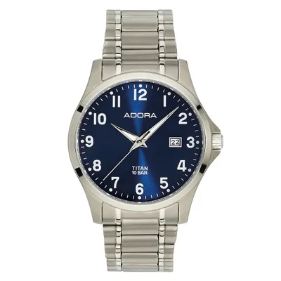 Produktbild von Herren Armbanduhr aus Titan 10 atm wasserdicht Adora AB6348