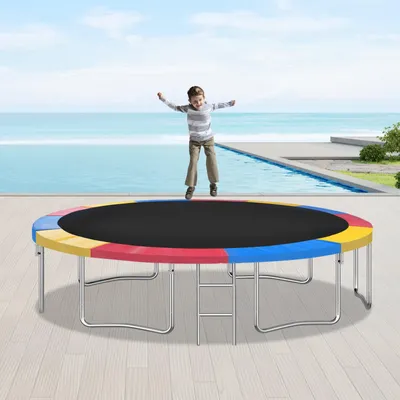 Productafbeelding van Trampoline randbescherming - Veiligheidskussen voor veren met PVC bekleding - Meerkleurig