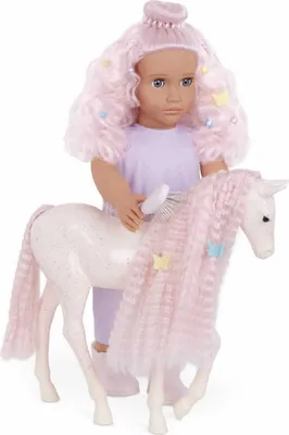 Produktbild von Our Generation ELARA Puppe mit Fohlen und Haarschmuck-Set