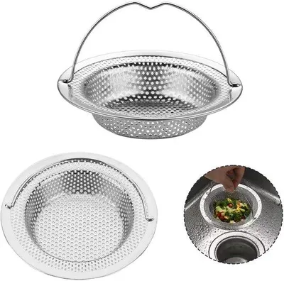 Obrázek produktu pro Nerezový odtokový filtr pro vany a sprchy, 11 x 8 x 2 cm, nerezová ocel