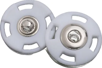 Produktbild von INF Transparente Druckknöpfe - 25 mm, 10 Stk. Weiß
