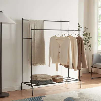Produktbild von Věšák na kabáty Bramming Coat Rail Black Coat Rack with Shelf Metal Stable