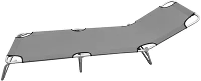 Image de Chaise longue PANAMA, grise, 188x55x27 cm