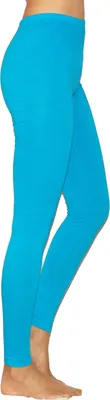 Produktbild von Damen lange Leggings Leggins lang Baumwolle Hose Röre Herren Wäsche HELLBLAU M