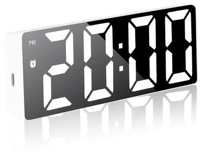 Productafbeelding van Digitale wekker - Met LED-display en instelbare helderheid en volume - Geschikt voor slaapkamer en kantoor - Werkt op batterijen en netstroom, met snooze-functie en 12/24-uursweergave