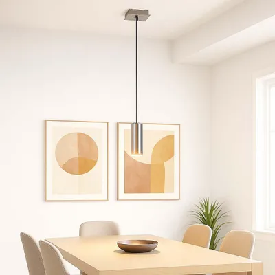 Produktbild von Pendelleuchte, Metall, nickel-matt, GU10, H 150 cm