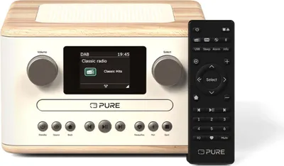 Produktbild von PURE Classic C-D4 Baumwoll-Weiß/Eiche DAB+ Radio mit CD Player