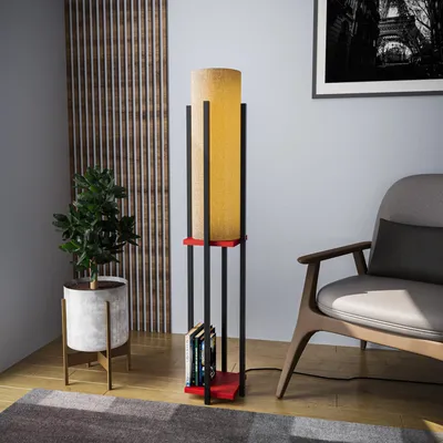 Immagine prodotto di Opviq, Lampada da scaffale - 8132, Lampada da terra, CORPO IN METALLO, nero, 25 x 25 x 130 cm