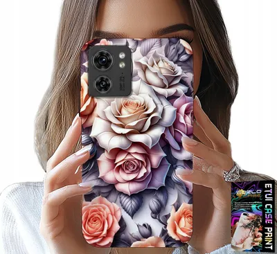 Immagine prodotto di Custodia per Motorola Edge 40 - Custodia con motivi floreali a forma di fiore di rosa