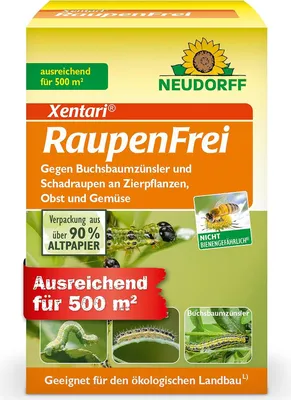 Produktbild von Neudorff Xentari Raupenfrei 25g für 500 m² Spritzmittel gegen Buchsbaumzünsler