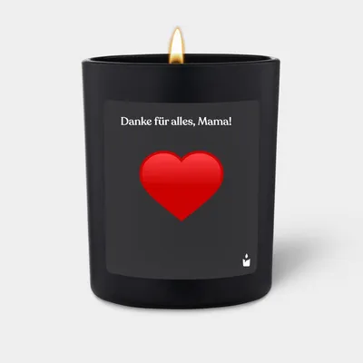 Produktbild von ChattyCandles Duftkerze Schwarz Woody Danke für alles, Mama!