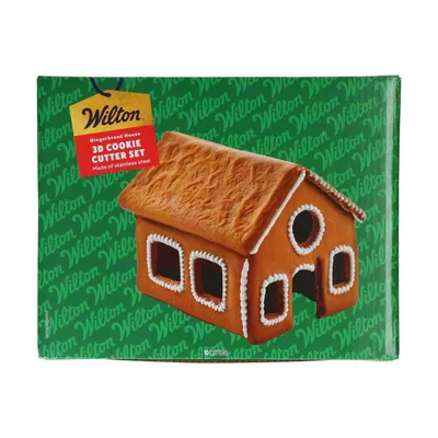 Produktbild von Wilton Keksausstecher 3D Pfefferkuchenhaus set/10
