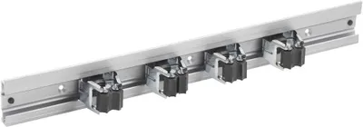 Produktbild von Gerätehalterleiste 500 mm mit 4 Haltern aus Aluminium