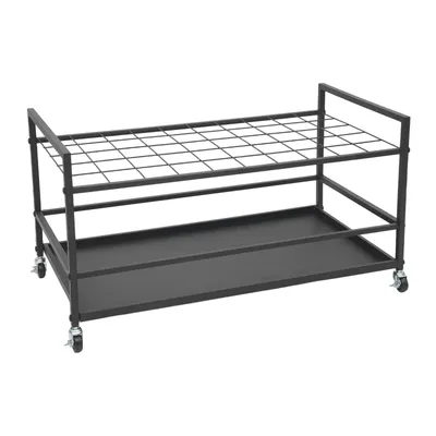 Produktbild von Dokumentenregal mit Rädern schwarz Aktenrollen Aufbewahrungswagen  Rollenorganizer 99x48x45.5cm  Dokumentaufbewahrungsregal
