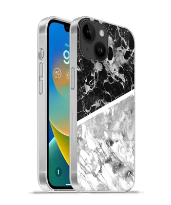 Produktbild von MuchoWow® Handyhülle Schutzhülle Hülle für Apple iPhone 14 - Softcase Marmor - Schwarz - Weiß - Luxus Silikon Softcase Handy Hülle - Mobiltelefonhülle