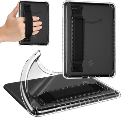 Image de Fintie Housse transparente pour Kindle Paperwhite(12e génération) 7" et Kindle Colorsoft/Paperwhite Signature Edition 2025/2024, antichoc, anti-rayures, transparente, souple TPU Case, dragonne
