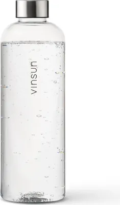 Trinkflasche 1,5L Wasser Flasche BPA frei kohlensäuregeeignet transparent Vinsun, KI-generiertes Bild