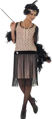 Produktbild von Smiffys - "20s Coco" Kostüm für Damen SM1301 (S) (Pink/Schwarz)