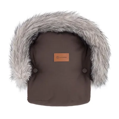 Productafbeelding van Petite&Mars Pluizige kinderwagen-handwarmers met vacht, donkerbruin