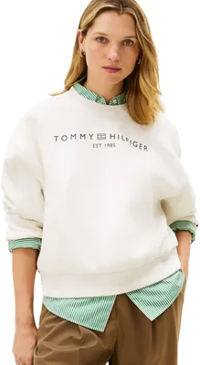 Produktbild von Tommy Hilfiger 8721221814000, Erwachsener, Weiblich, Sweatshirt, Naturfarben, Rundhals, Langärmlig