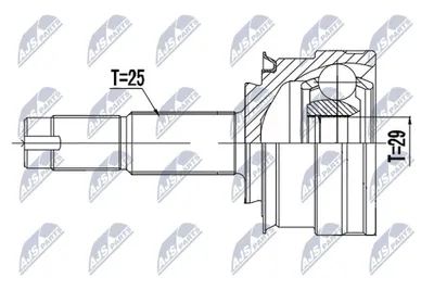 Produktbild von NTY Gelenksatz Antriebswelle Radseitig Vorne für CHEVROLET AVEO Schrägheck (T300) NPZ-DW-033
