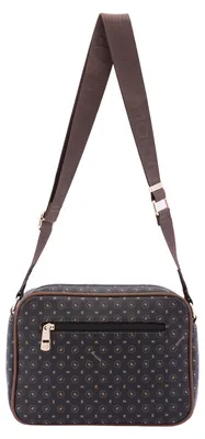Immagine prodotto di Borsa a Tracolla Donna Ecopelle con Zip Nero e Marrone UNICA 19x26x9 cm 4107-BLACK_BROWN