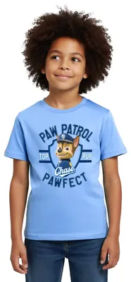 Produktbild von Spreadshirt Paw Patrol Chase Pawfect Kinder T-Shirt, 122/128 (7-8 Jahre), Himmelblau