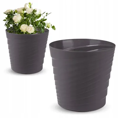 Produktbild von OMAGO Moderne Blumentopf "Omago" für Balkon Grau 22cm