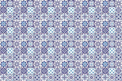 Produktbild von Fliesenaufkleber 20 x 20 cm – 24 Stück – Selbstklebend – Wasserfest – Pflegeleicht – Hitzebeständig – Für Küche & Bad – Spanische Fliesen