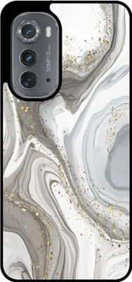 Produktbild von Smartphonica Phone Case Fit für Motorola Edge 2022 mit Marmor-Druck - TPU zurück Abdeckung Fall Marmor-Design - Silber