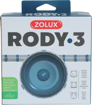 Immagine prodotto di Ruota per piccoli animali, silenziosa, compatibile con le gabbie Rody3 e Rodylounge, Zolux, blu