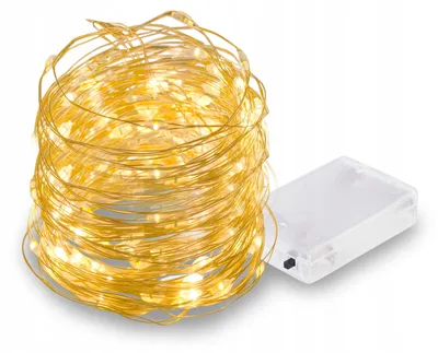 Produktbild von Microled-Weihnachtslichter 100 LED 10 m mit Batteriebetrieb für innen/außen