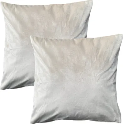 Produktbild von Doppelpack Kissenhüllen 50cm x 50cm Samt Kissenbezug Kissenbezüge Sofakissen Hülle Dekokissen Bezüge Wohnzimmer 2 Stück  Beige
