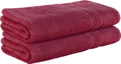 Produktbild von StickandShine 2er SET Premium Frottee Saunatuch 80x200 cm in bordeaux  in 500g/m² aus 100% Baumwolle