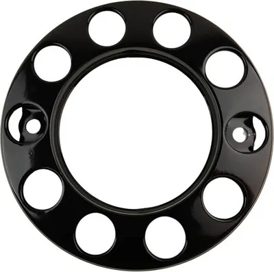 Produktbild von 22,5" schwarze Vorderradabdeckung 10 Löcher universal MAN Mercedes Volvo Scania DAF Renault Iveco
