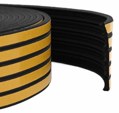 Immagine prodotto di Guarnizione adesiva per finestre, colore nero, dimensioni 9 x 4 mm, lunghezza 12 metri